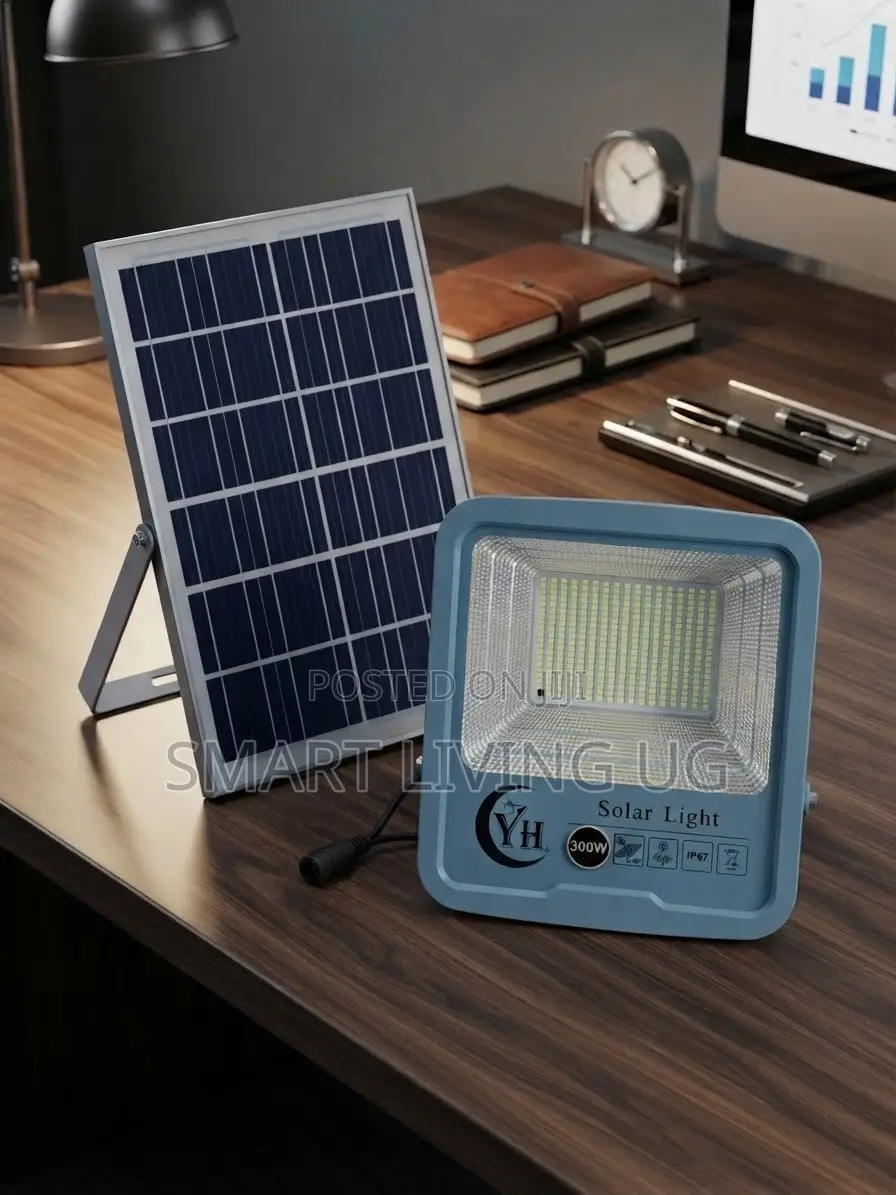 Heavy-Duty Star White 300W Solar Flood Light Kit for Home Business