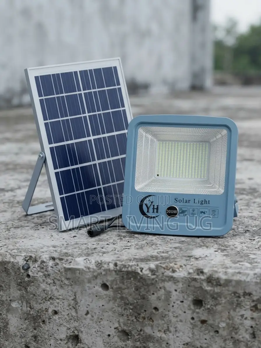 Original Star White 300W Solar Powered Floodlight Solar Panel Set