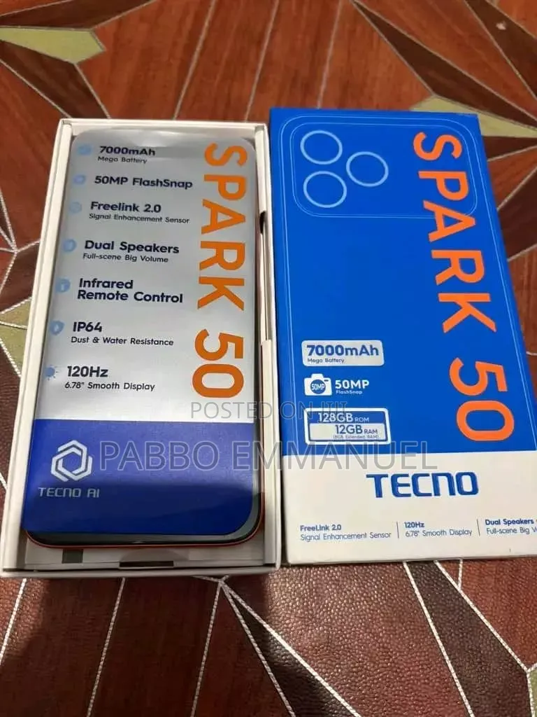 New Tecno Spark 50 128 GB Blue