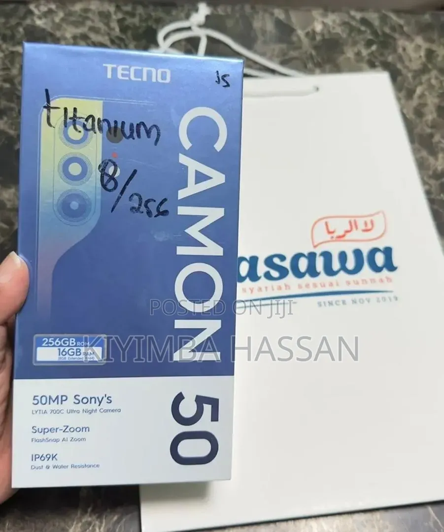 New Tecno Camon 50 256 GB Black