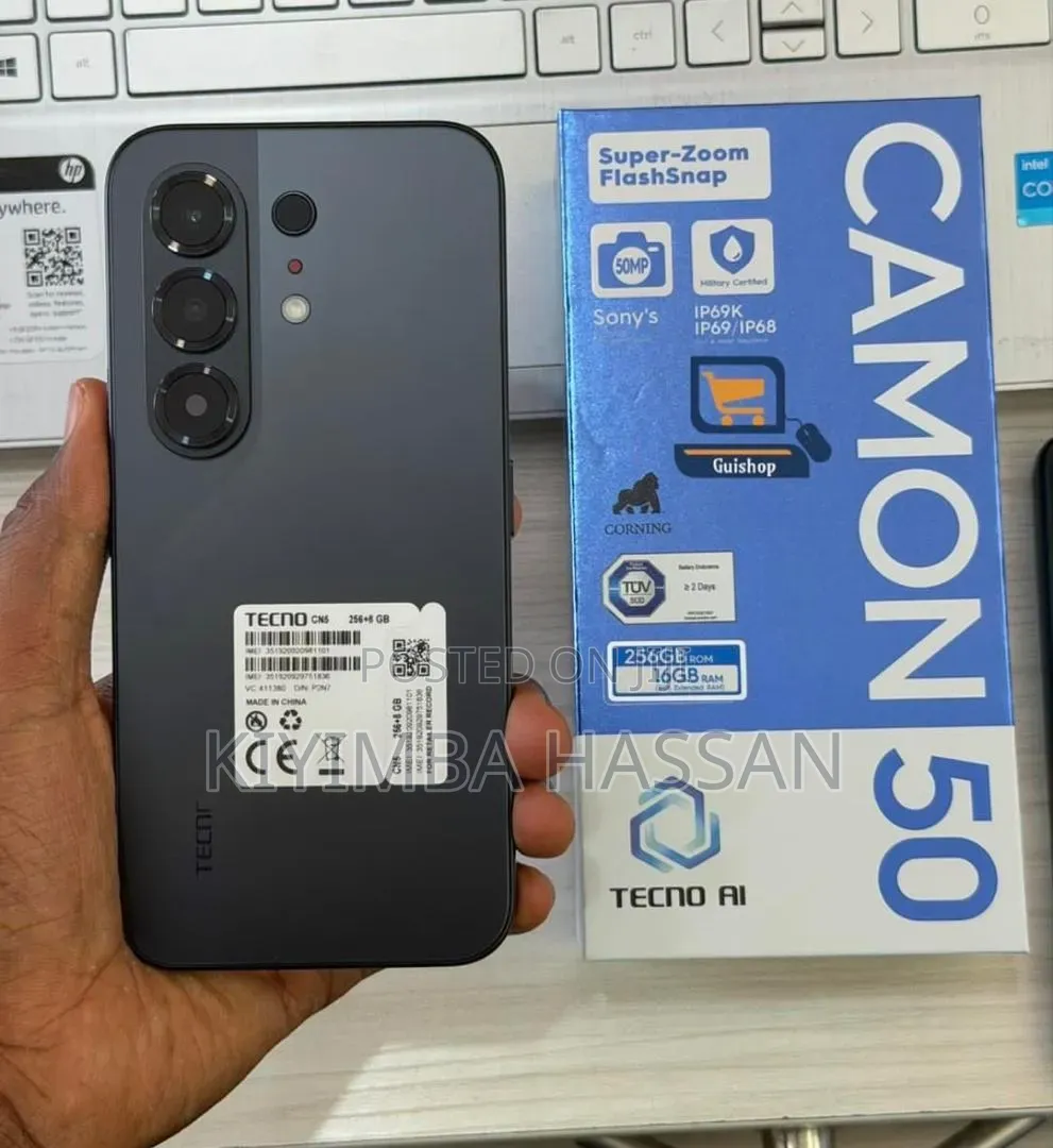 New Tecno Camon 50 256 GB Black
