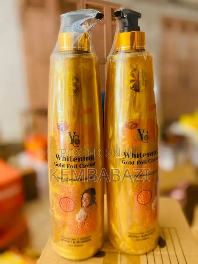 YC Whitening Gold Foil Caviar Shower Gel.