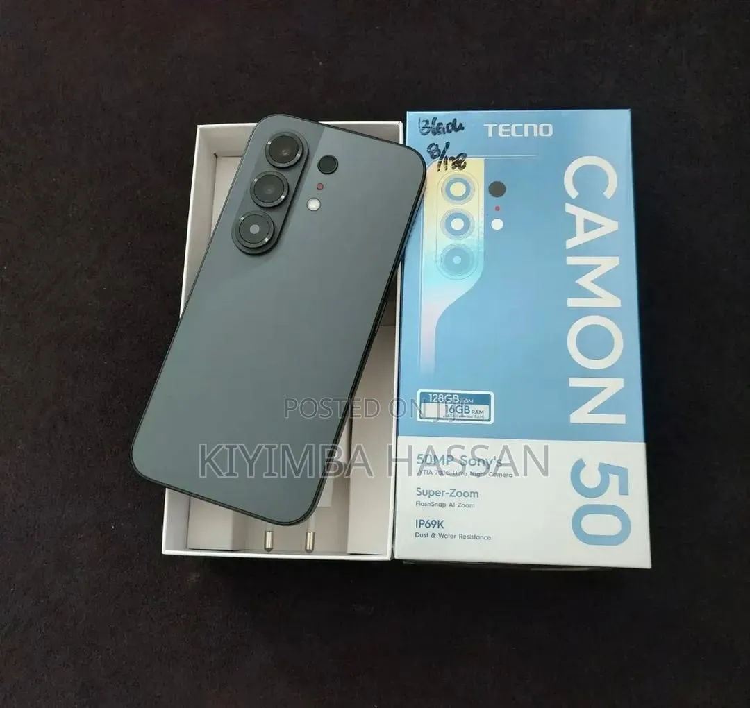 New Tecno Camon 50 256 GB Black