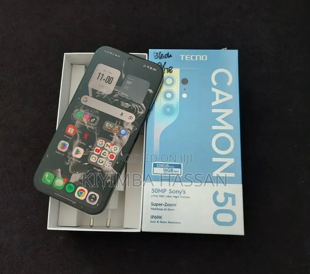 New Tecno Camon 50 256 GB Black