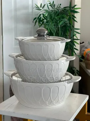 3-Piece Elegant Ceramic Serving Dish Set With Lids