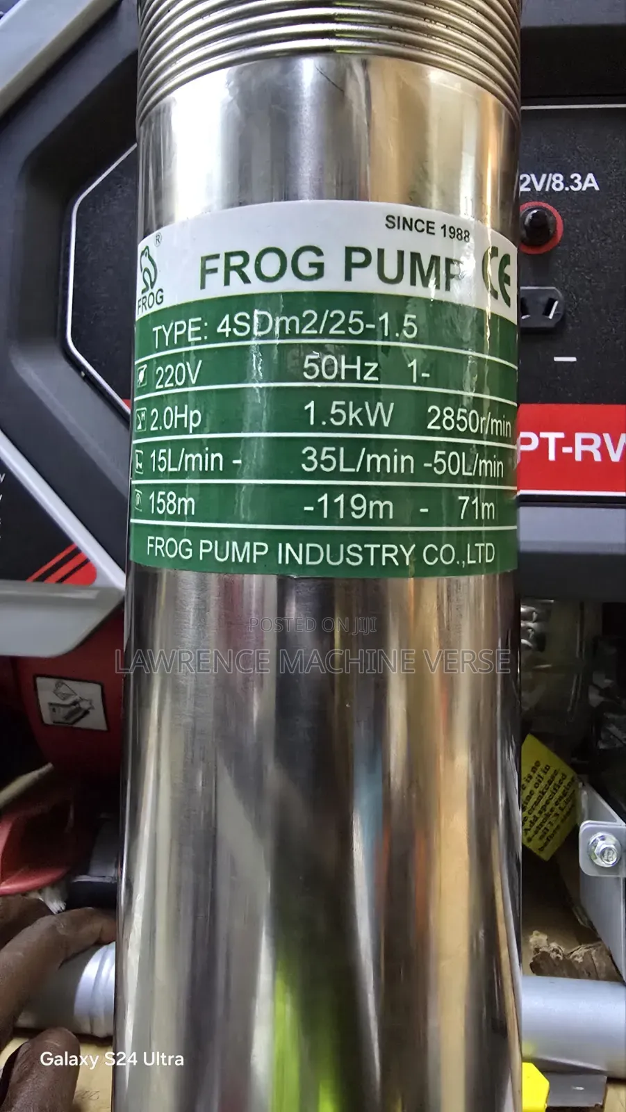 Submersible Water Pump 158m Frog