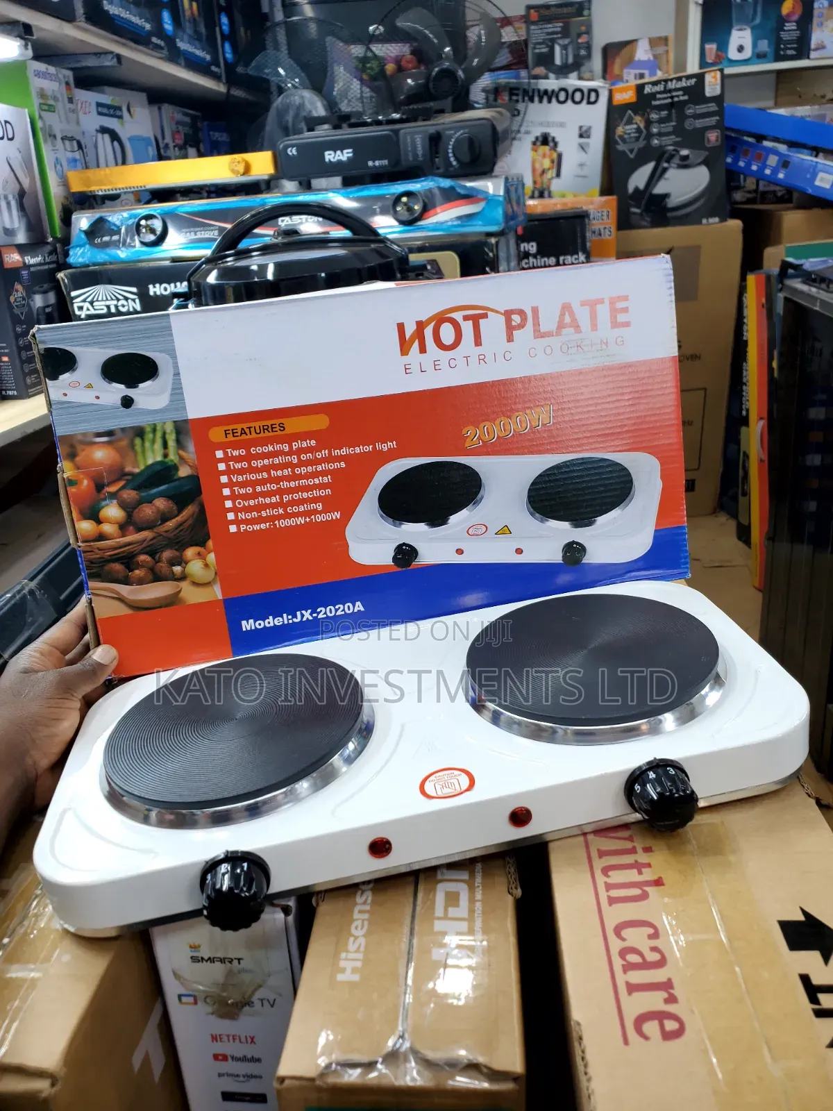 2000W Double Electric Hot Plate Cooker (Model JX-2020A)