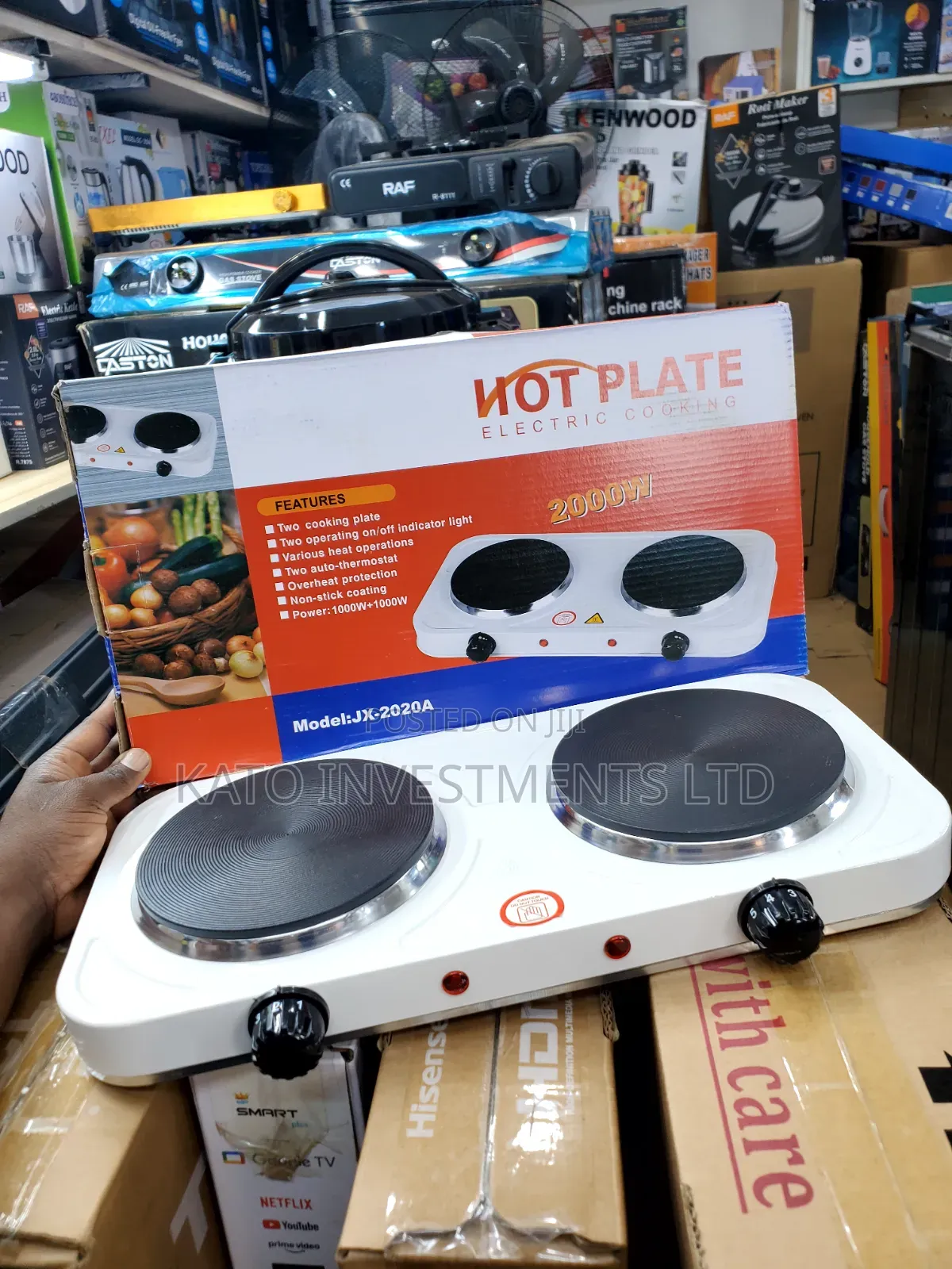 2000W Double Electric Hot Plate Cooker (Model JX-2020A)