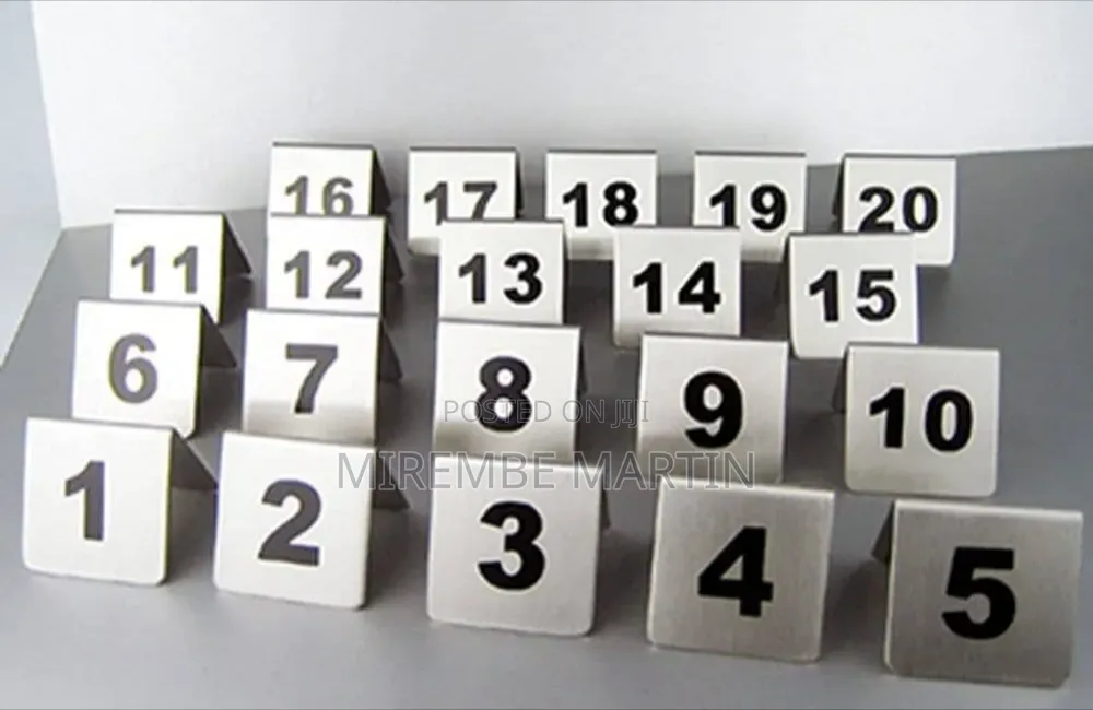 20 PCS 1 to 20 Table Numbers Stainless Steel Tent Style Table