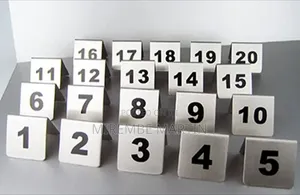 20 PCS 1 to 20 Table Numbers Stainless Steel Tent Style Table