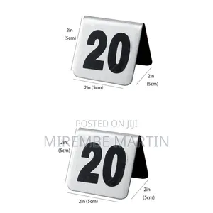 20 PCS 1 to 20 Table Numbers Stainless Steel Tent Style Table