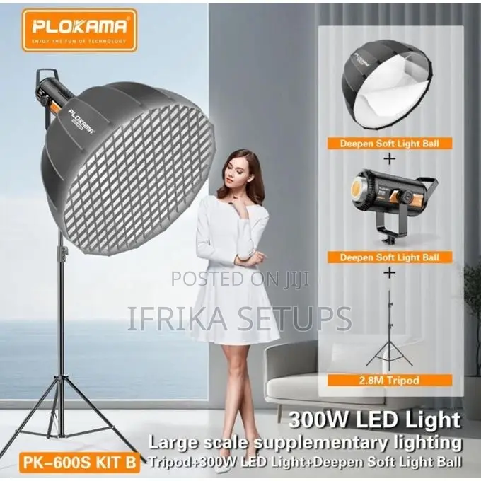 LED Video Light Kit, 300W Professional Grade Photography Lamp