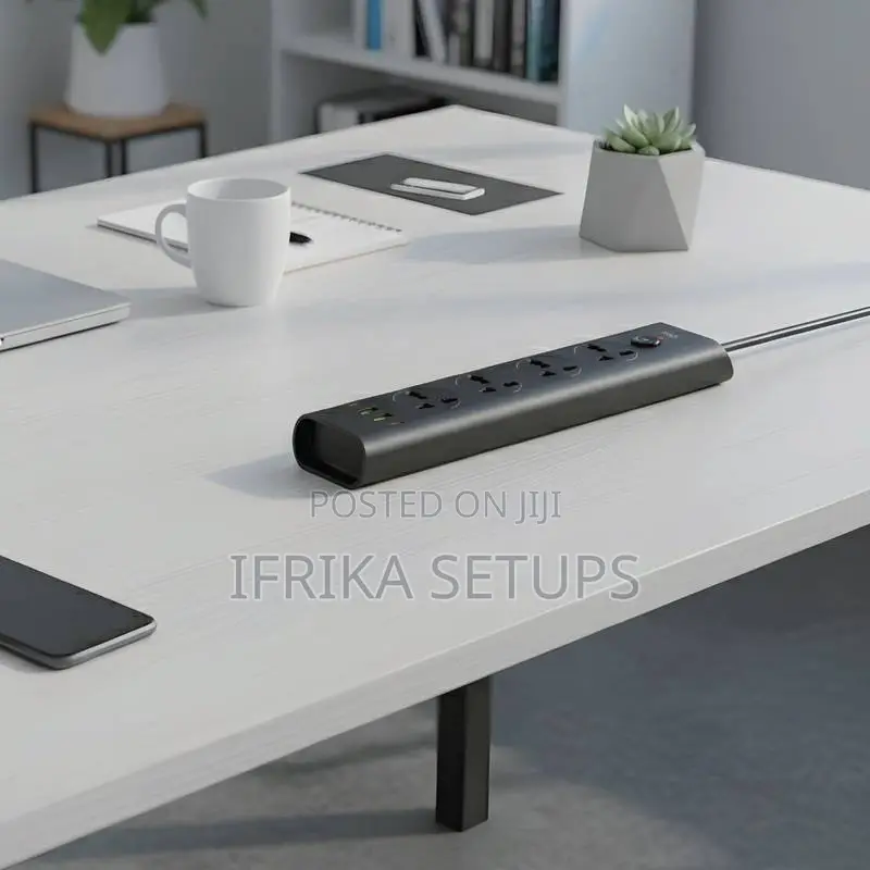 Universal Power Extension With 5 Sockets and 4 USB Charging Ports