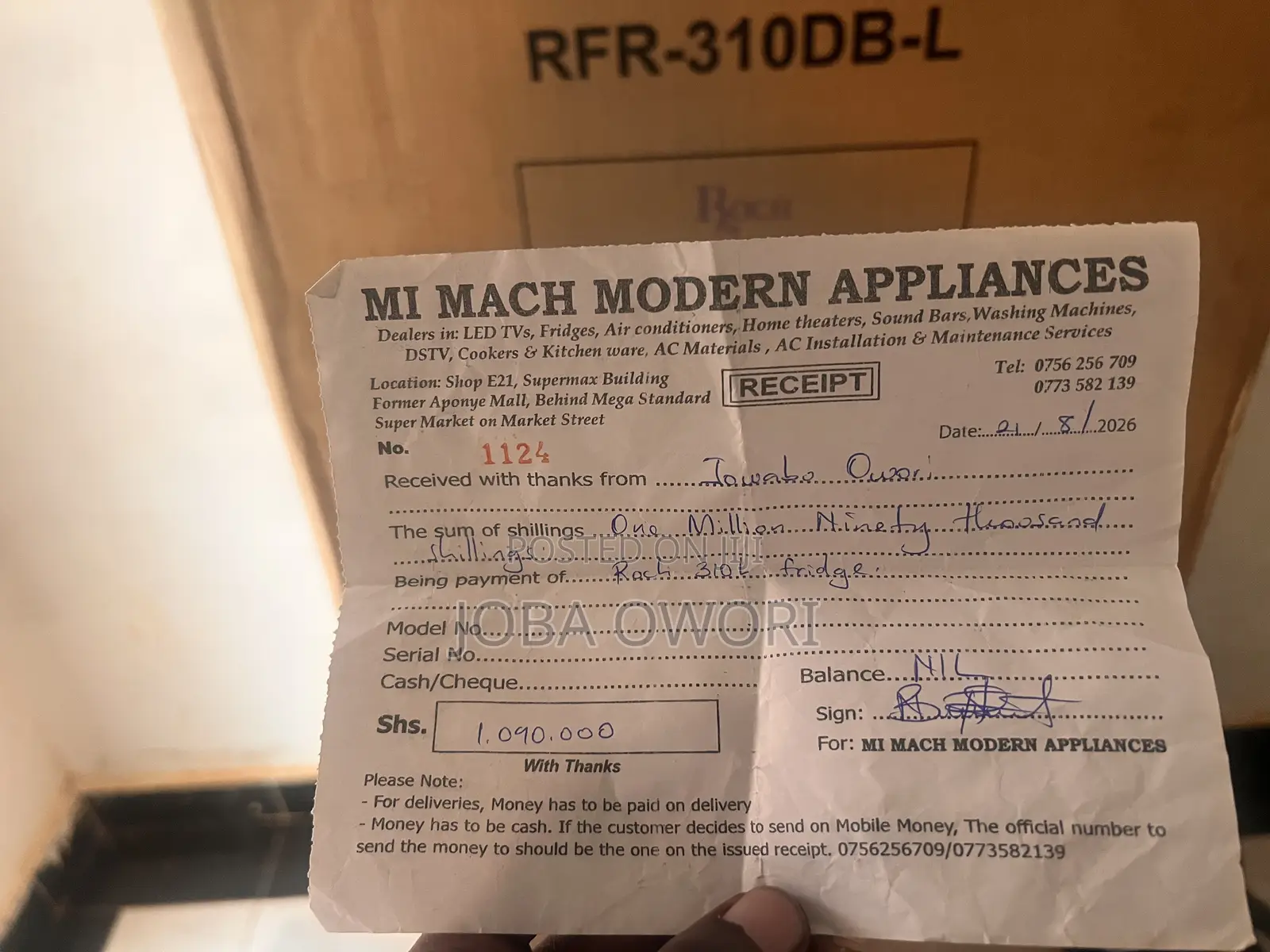 310L Roch Bottom Freezer Fridge