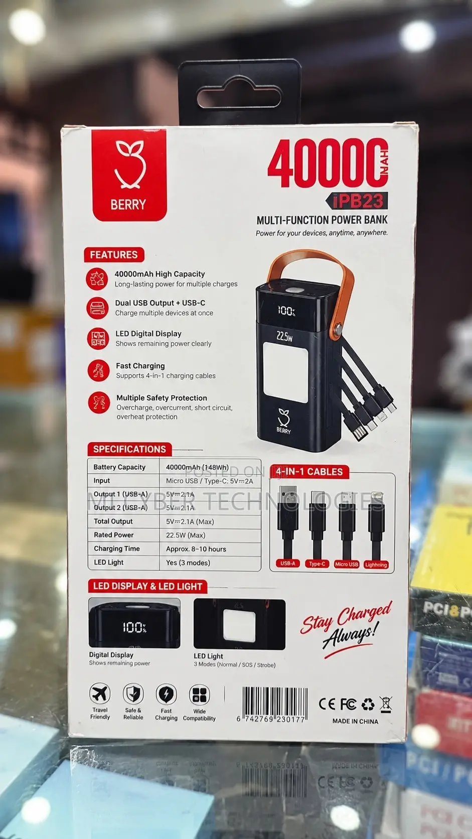 Berry 40000mAh PB23 Power Bank