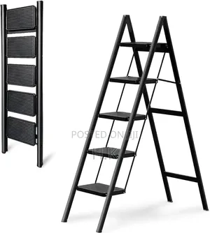 Durable Folding 5-Step Ladder With Sturdy Frame