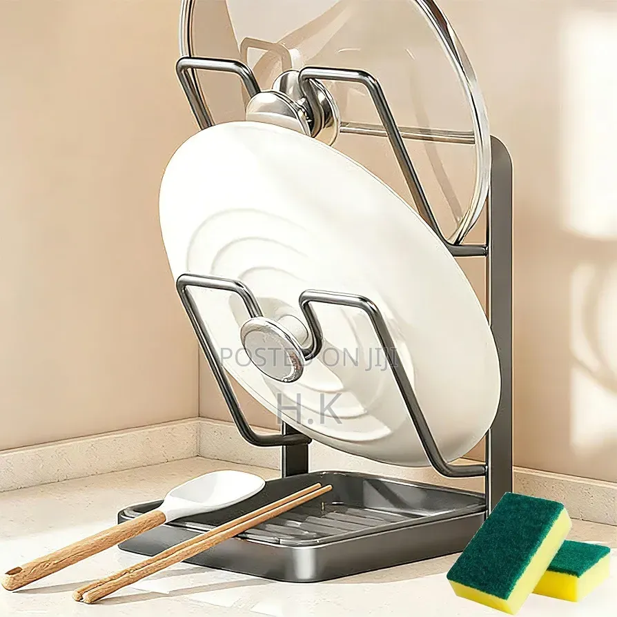 Pot Lid Holder With Tray