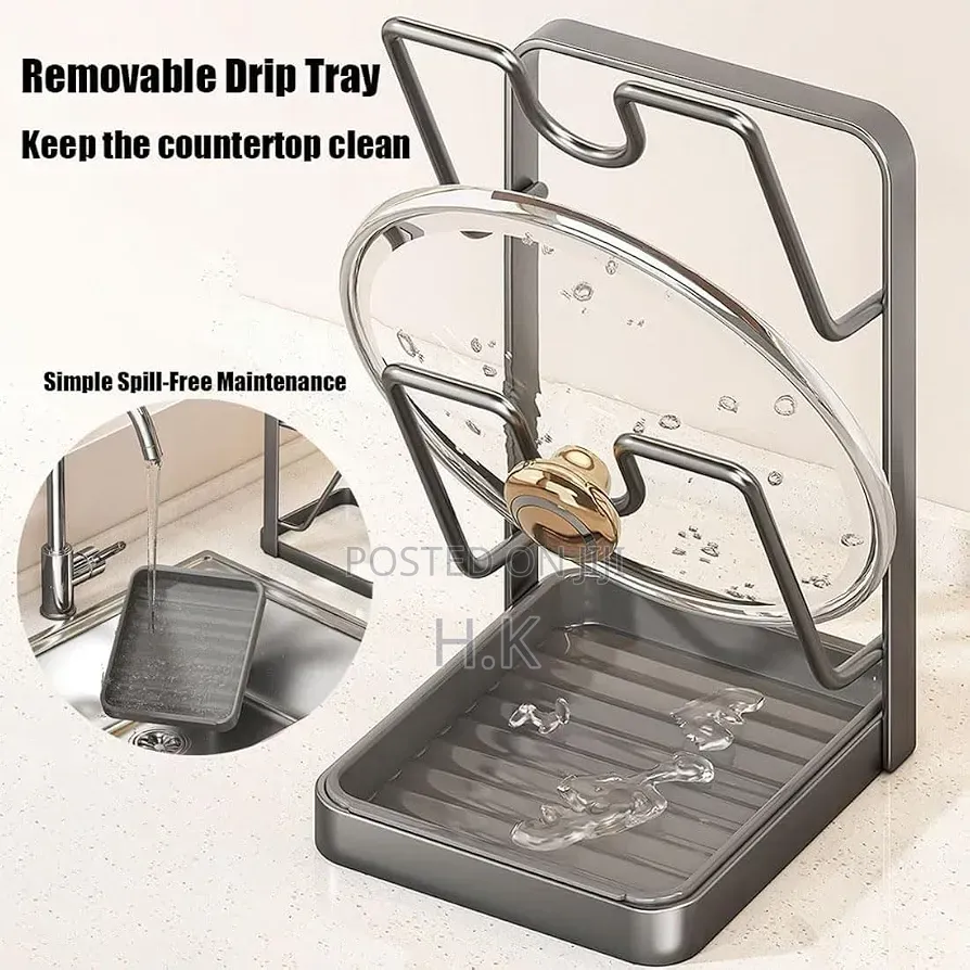 Pot Lid Holder With Tray