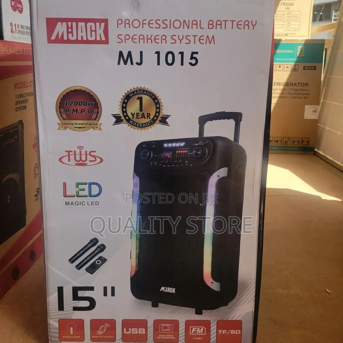 Mjack Proffessional Battery Speaker System Mj 1015 15"