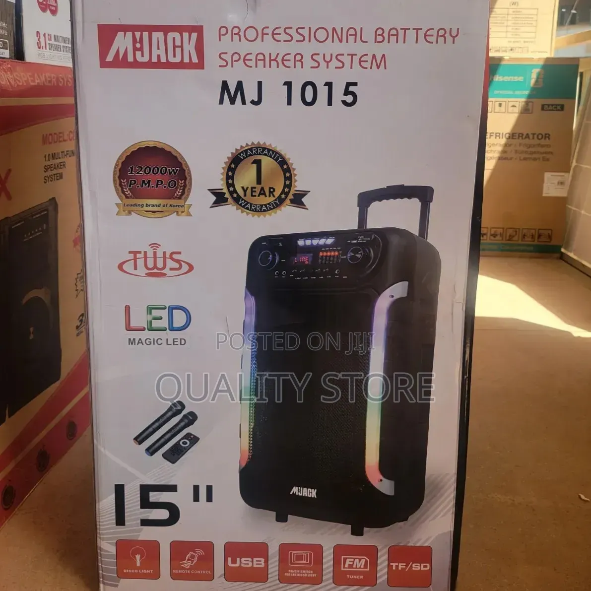 Mjack Proffessional Battery Speaker System Mj 1015 15"