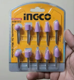 INGCO AKB1012 10-Piece Mounted Stone Accessory Set