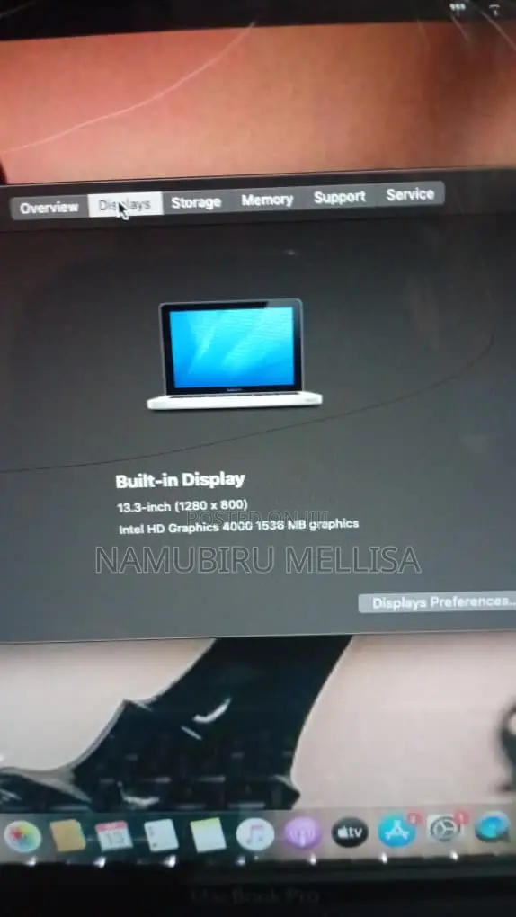 Laptop Apple MacBook Pro 2012 8GB Intel Core i5 HDD 500GB