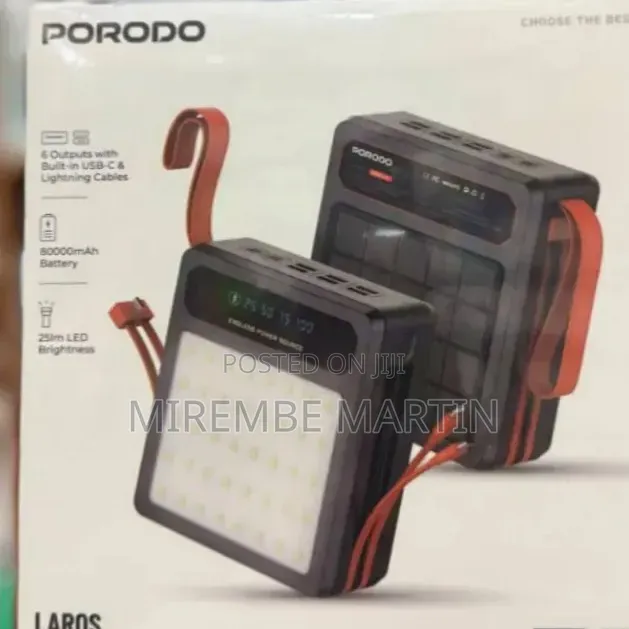 Porodo Laros Solar Power Bank With 22.5W Fast Charging Built