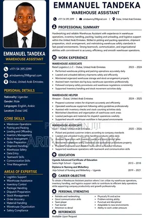 Assistant to Warehouse Manager