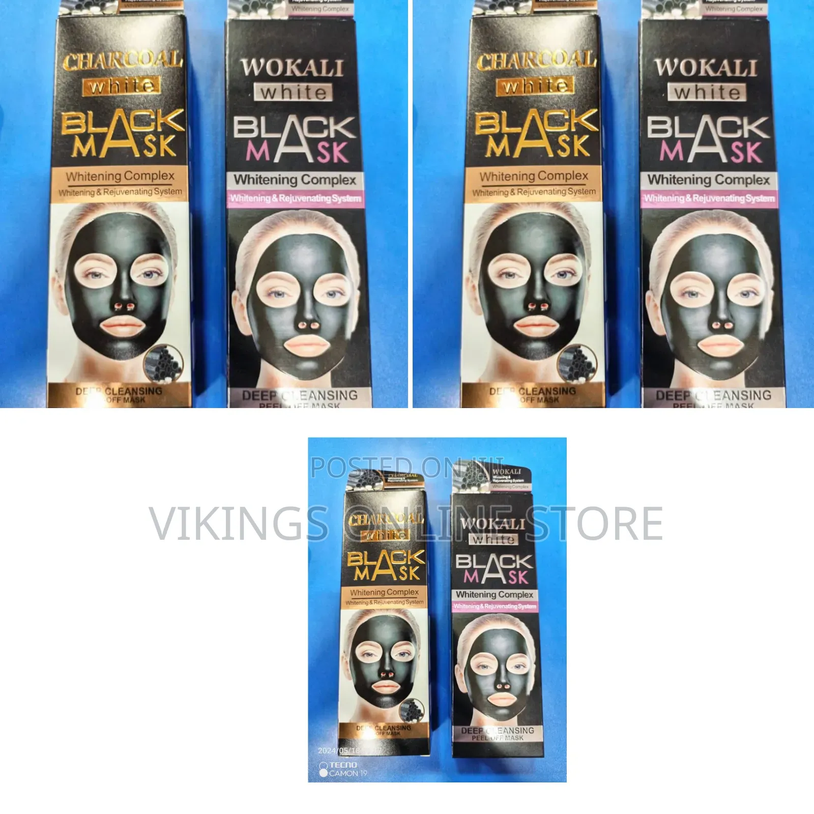 Wokali Black Mask Whitening Complexion Peel Off (130ml)