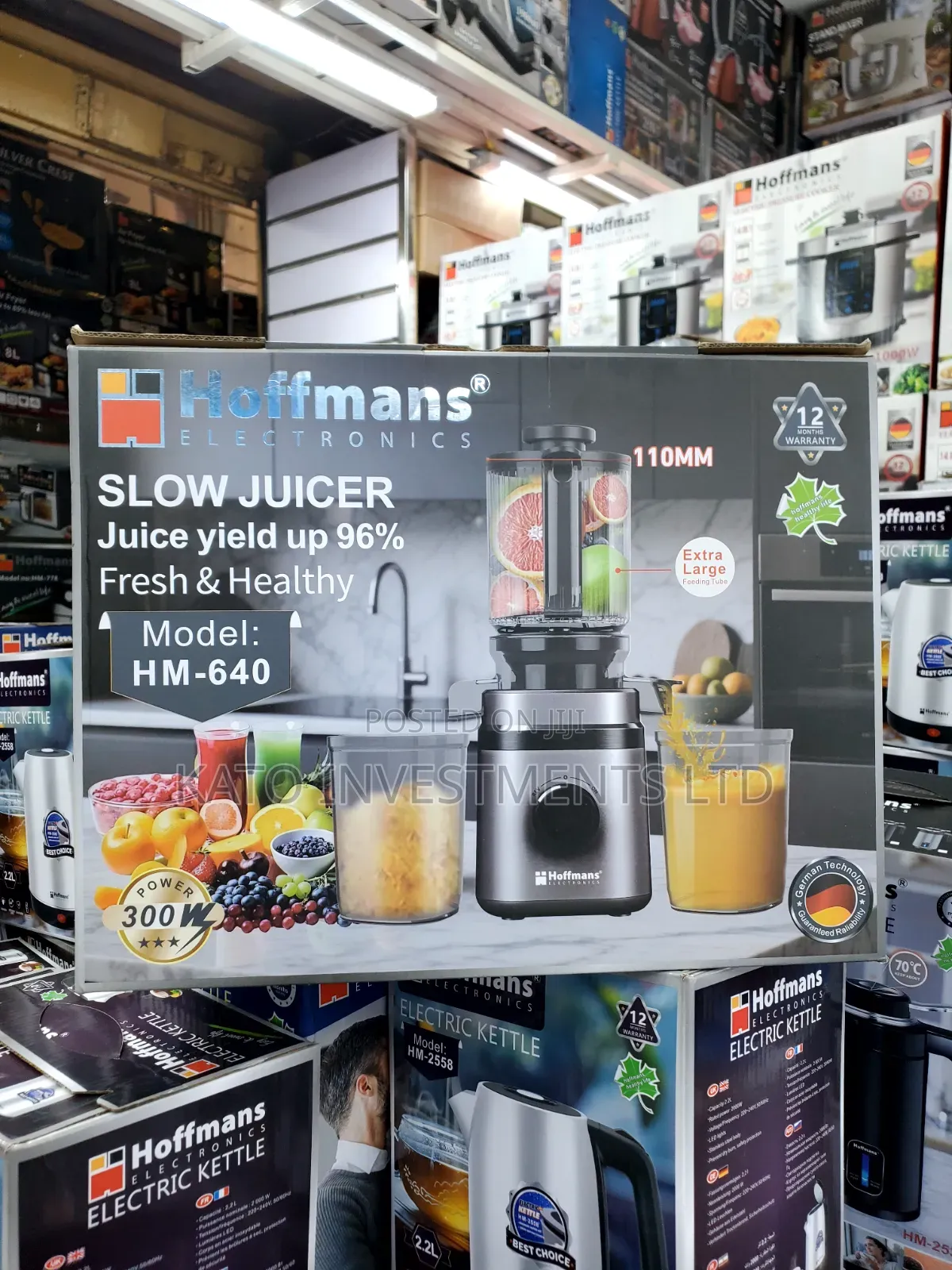HM-640 Slow Juicer Is a 300W Cold-Press Masticating Juicer