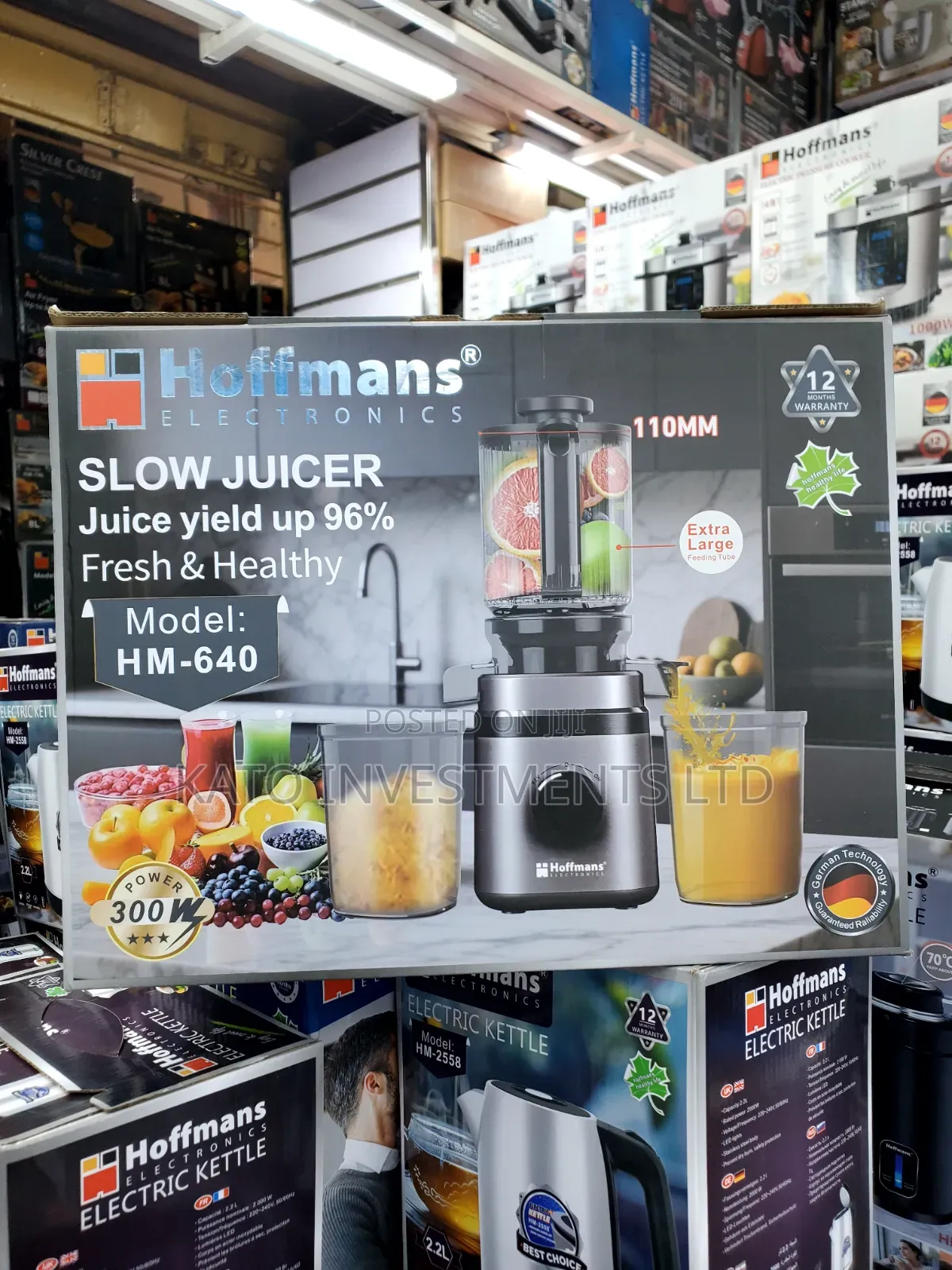 HM-640 Slow Juicer Is a 300W Cold-Press Masticating Juicer
