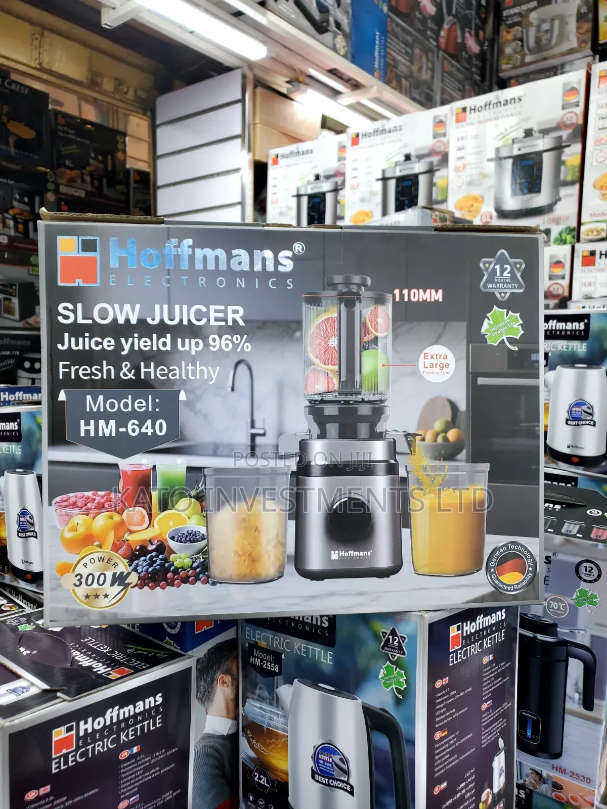 HM-640 Slow Juicer Is a 300W Cold-Press Masticating Juicer