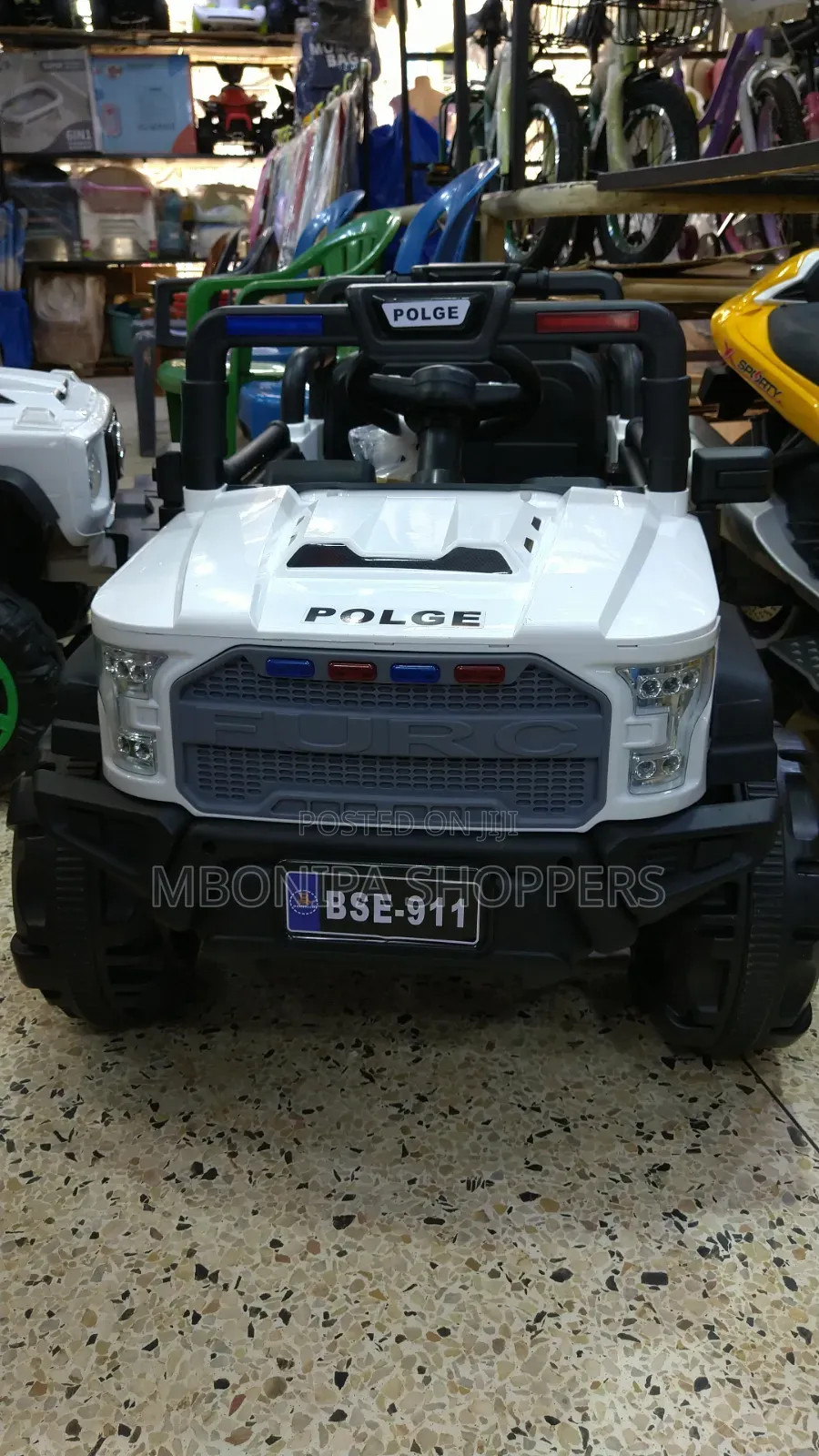 Electric Cars for Kids, 12V Police Car Ride on Toy