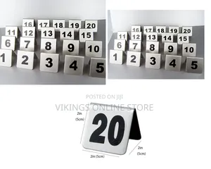 20 PCS 1 to 20 Table Numbers Stainless Steel Tent Style