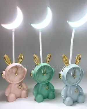 1piece of Desk Lamp With Clock and Alarm (Green)