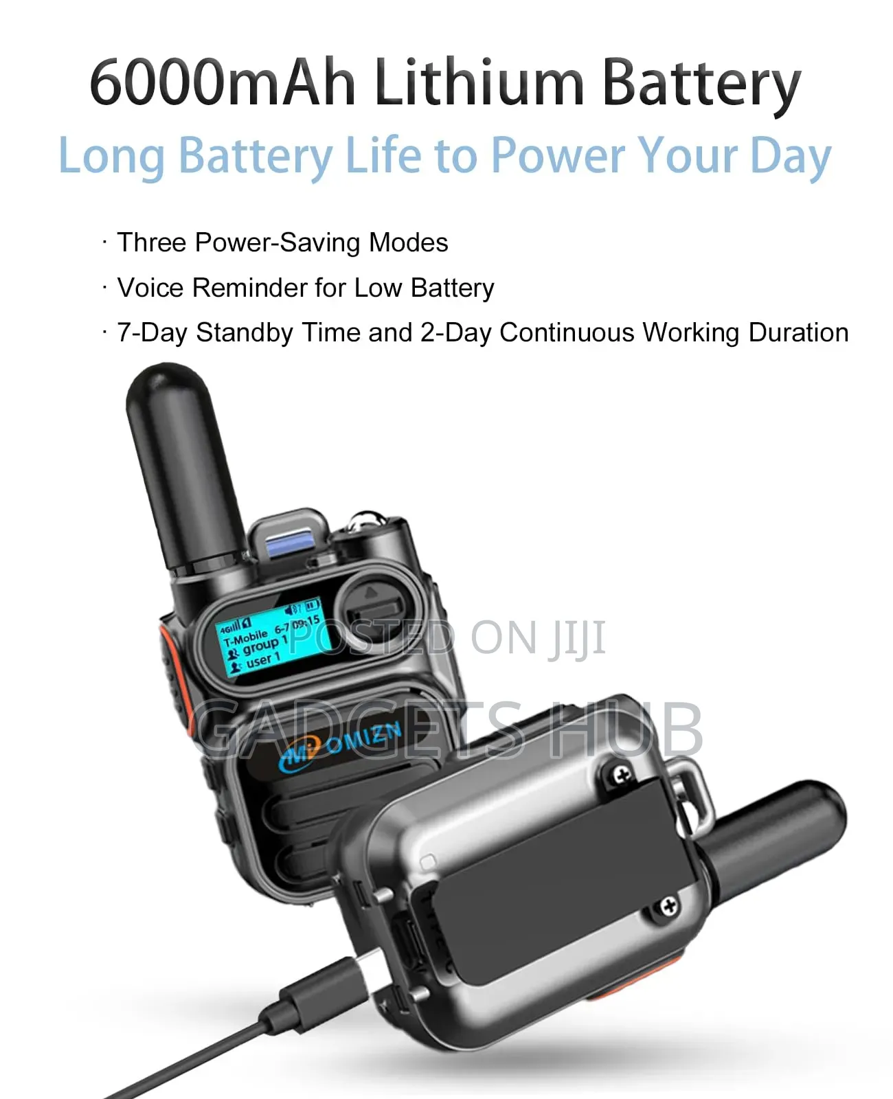 M5 Global Walkie Talkie With SIM Card 5000 Miles 6000mAh Battery