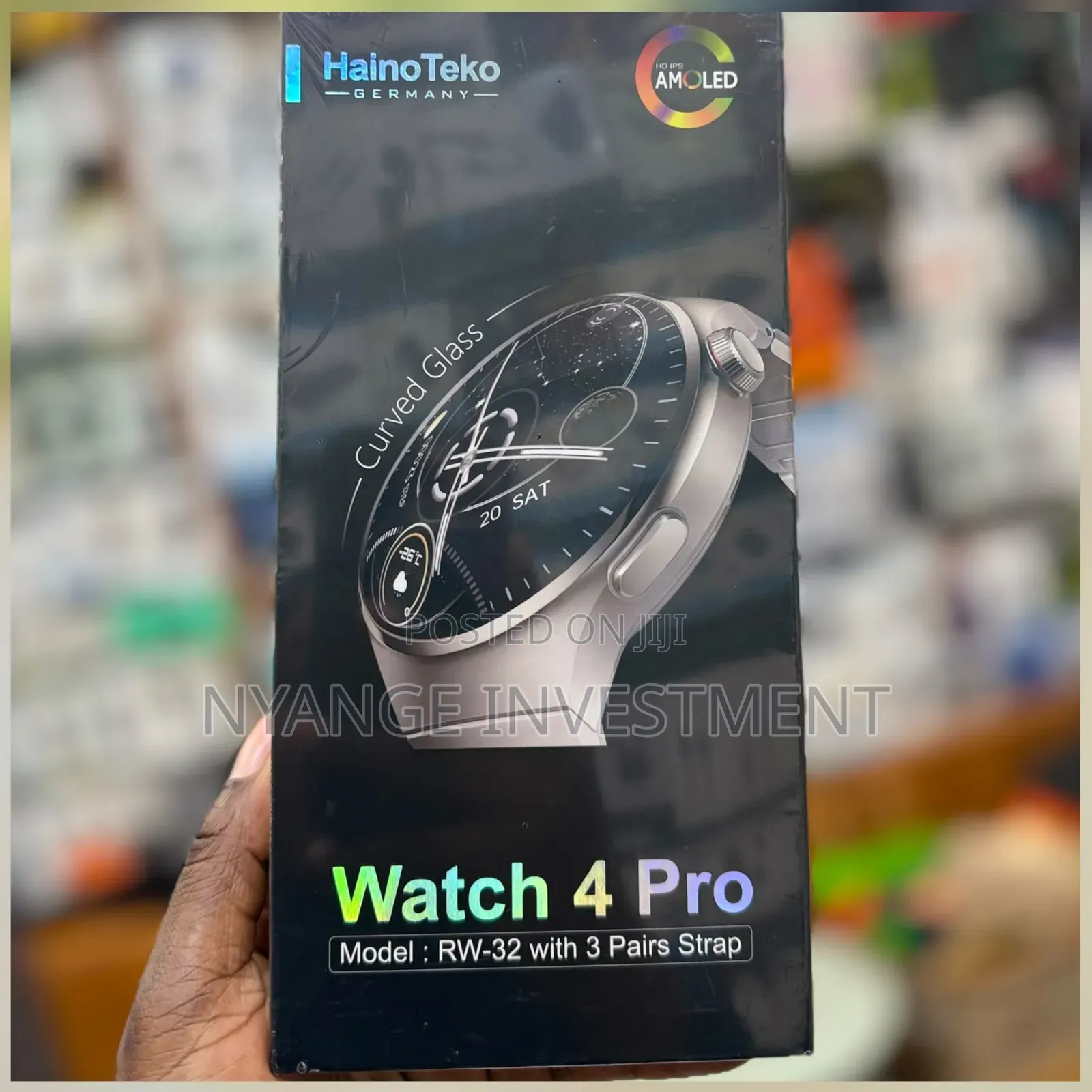 Haino Teko Germany Watch 4 Pro RW-32 With AMOLED Curved Glass Screen .