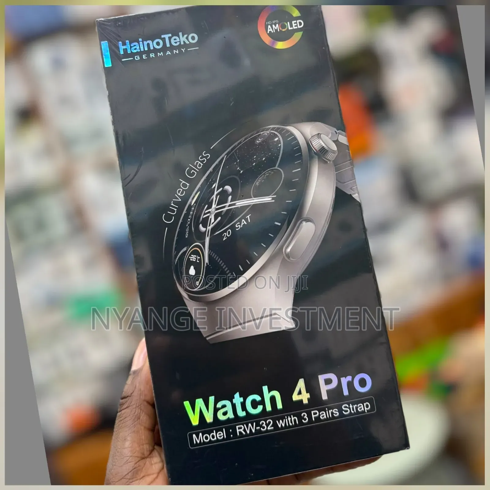 Haino Teko Germany Watch 4 Pro RW-32 With AMOLED Curved Glass Screen .