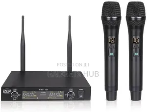 Wireless Microphone Dual Channel Handheld Dynamic Mics Receiver 200ft