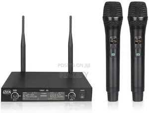 Wireless Microphone Dual Channel Handheld Dynamic Mics Receiver 200ft