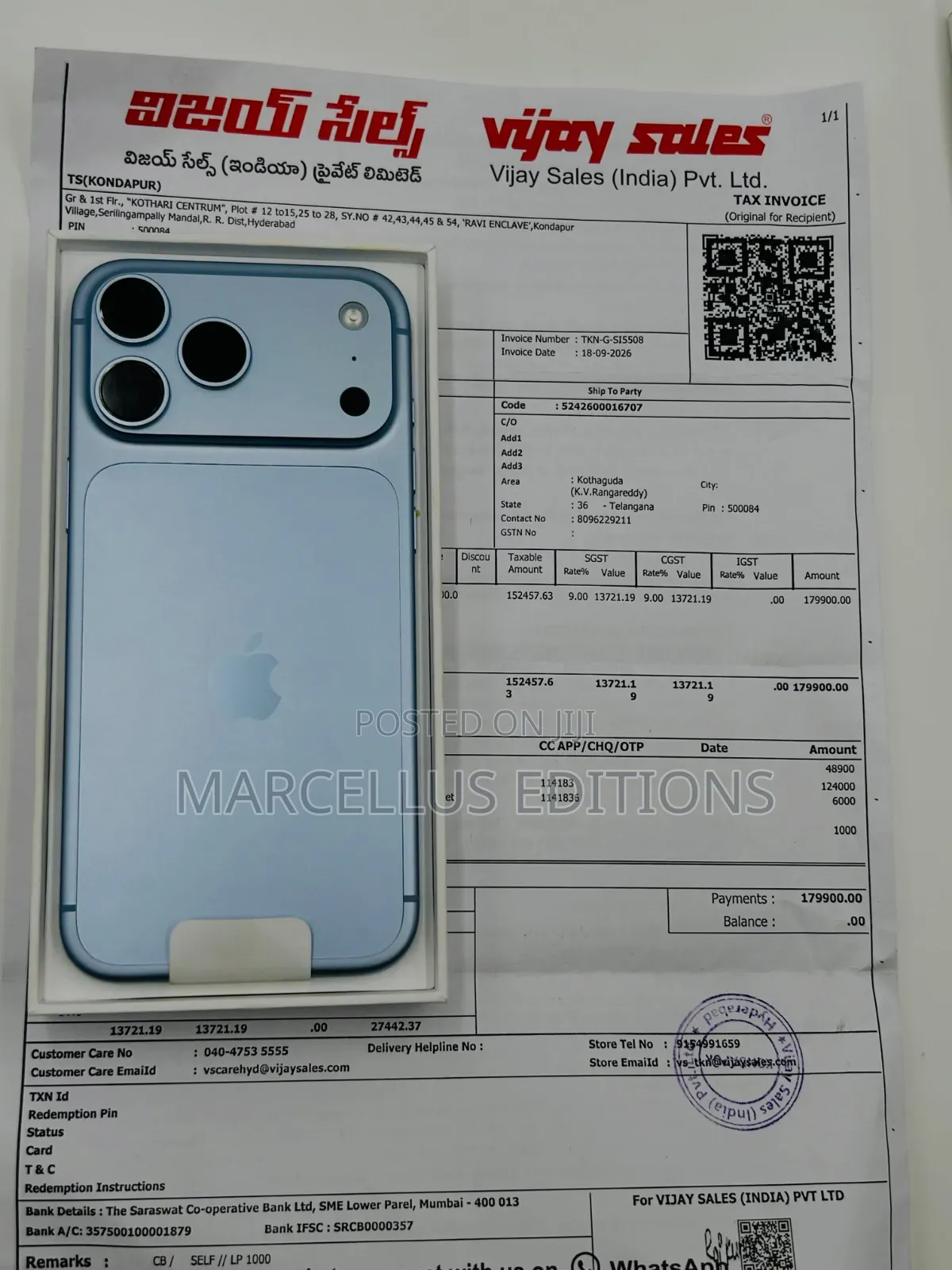 New Apple iPhone 18 Pro Max 256 GB Blue