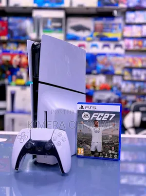 UK USED Ps5 Slim Disc Version. Playstation 5 Slim Disc With Fc27 CD