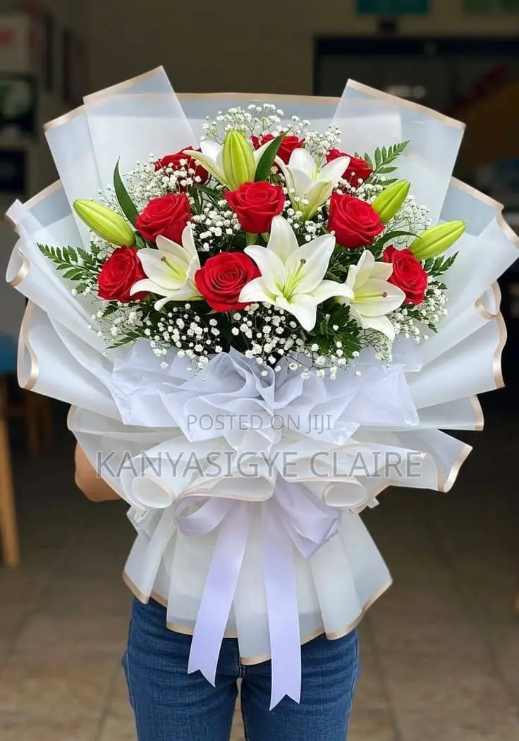Mixed Roses and Lilies for Birthday