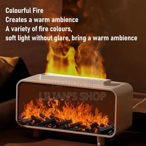 3-in-1 Simulated Fireplace FlameAir Humidifier$Essential Oil Diffuser
