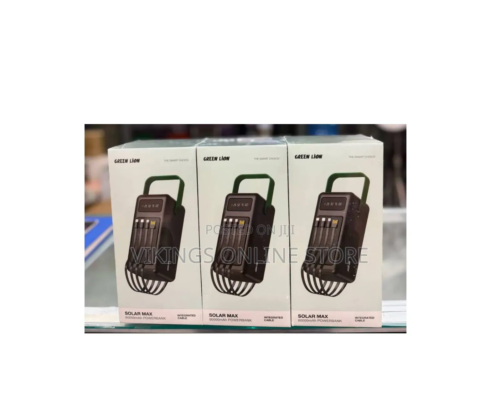 Green Lion Solar Max 80,000mah Integrated Cable