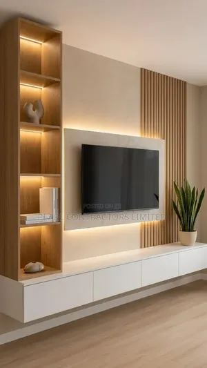 TV Stands/Alaskan Class Wall Unit TV Stands in Any Colour /-