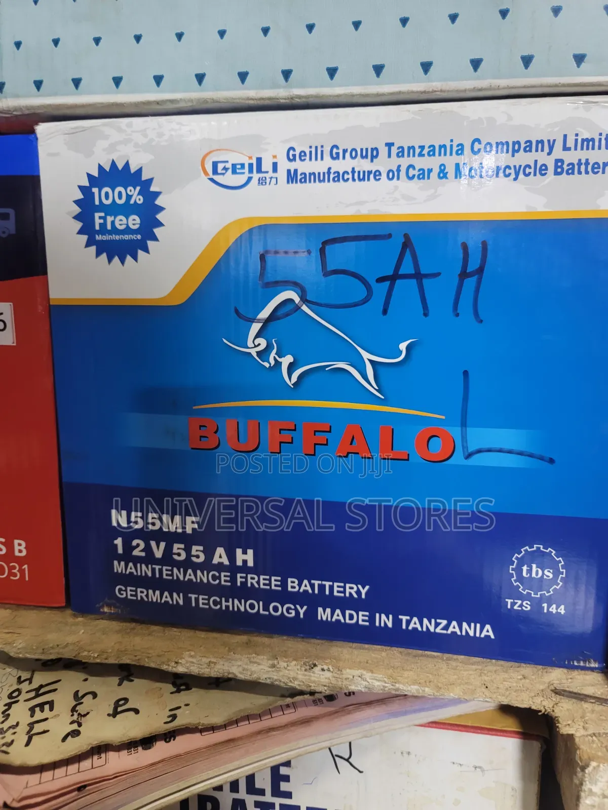 Buffalo N55MF 12V 55AH Maintenance-Free Car Battery