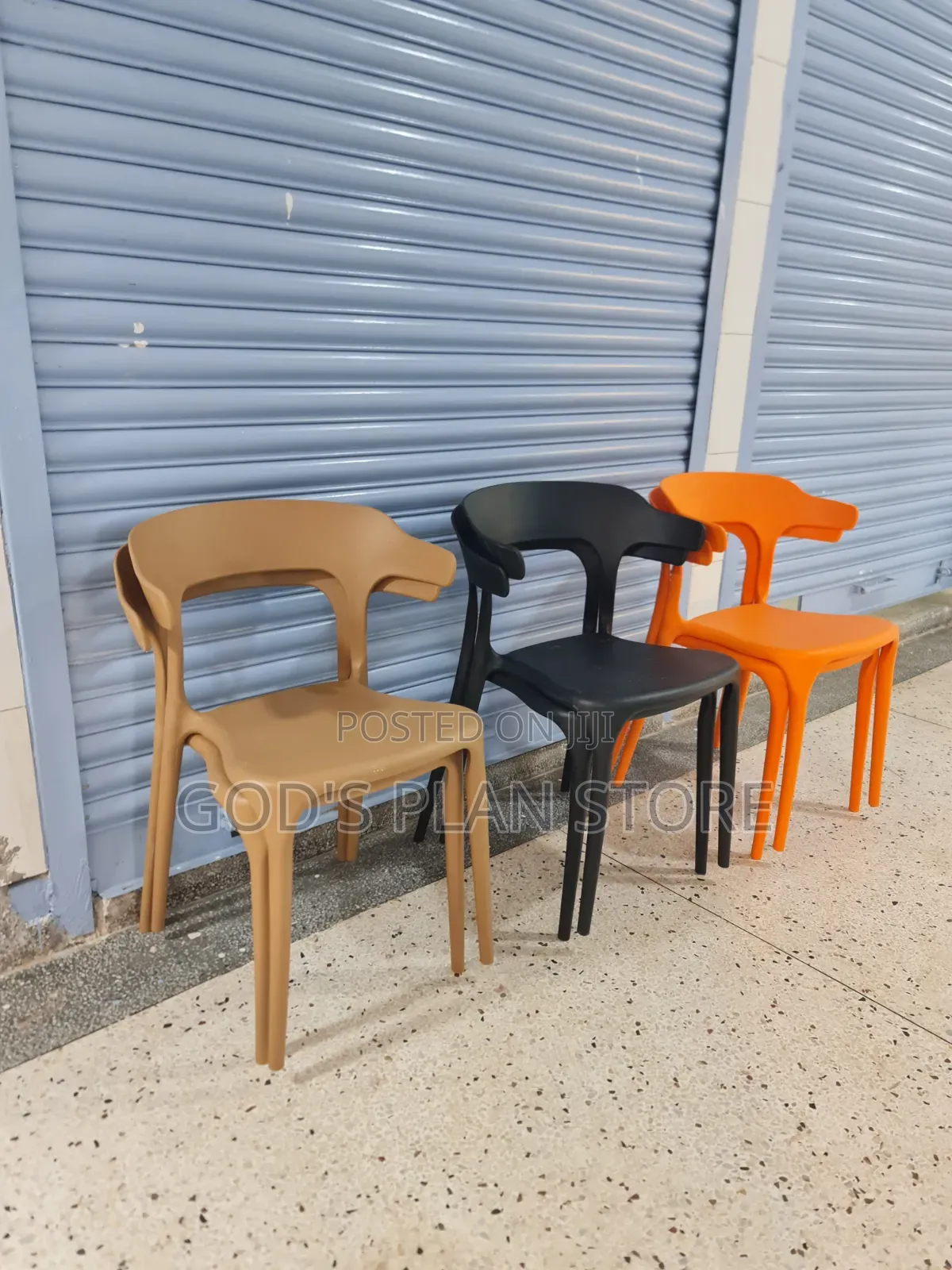 Outdoor Patio Stackable Plastic Chairs Plastic Armless