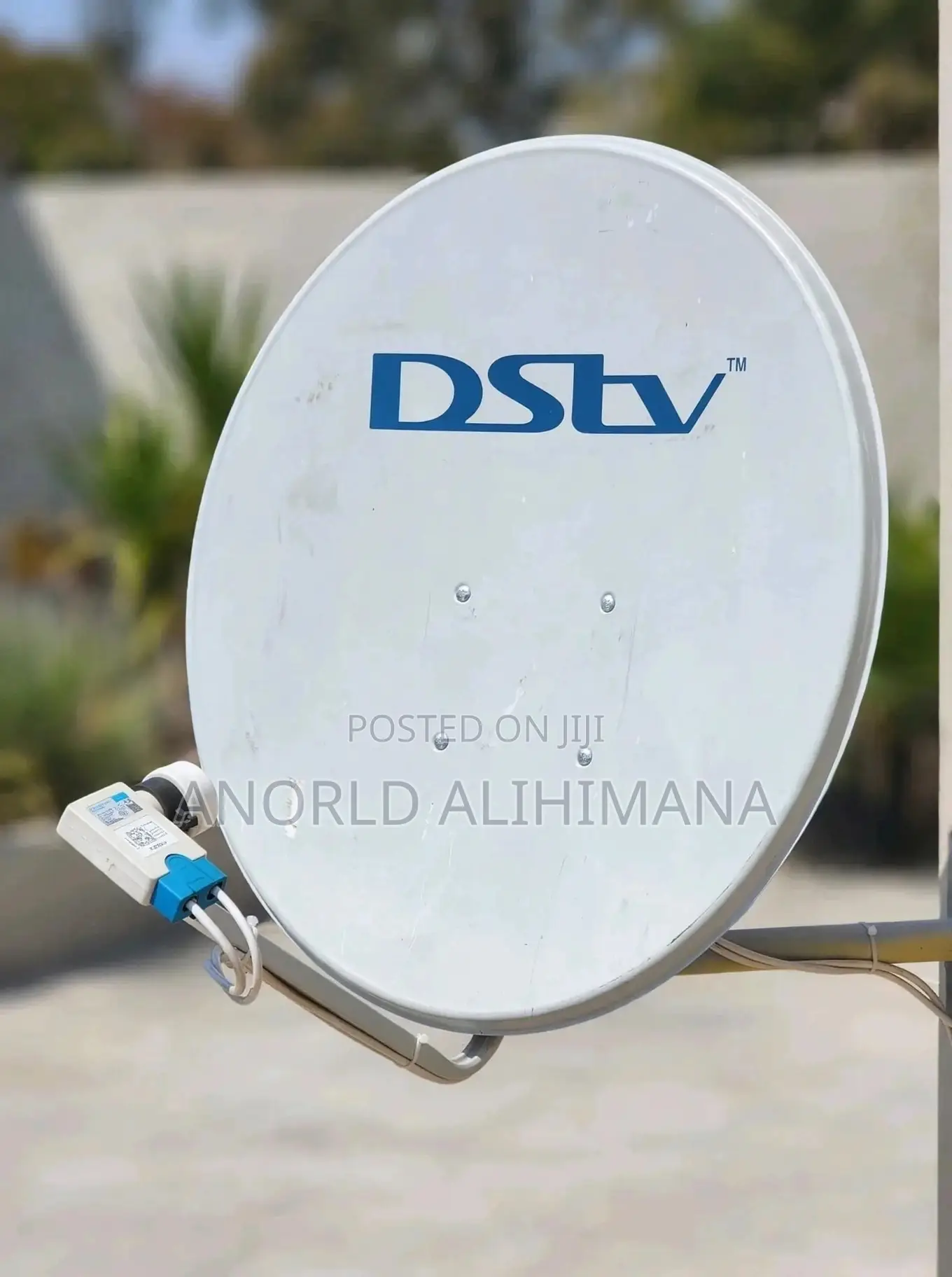DStv Dish With It's Cable and LNB at