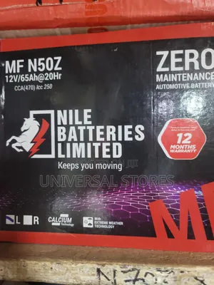 Nile Batteries Limited MF N50Z Zero-Maintenance 12V 65Ah